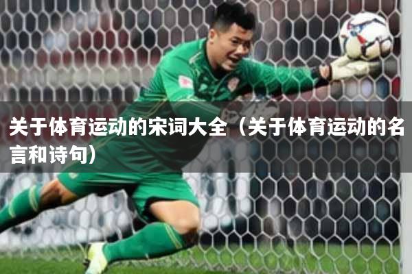 关于体育运动的宋词大全(关于体育运动的名言和诗句)